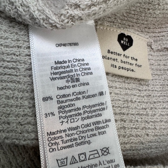 Madewell Halstead Square-Neck Sweater Cropped Tank Grey Medium - Picture 5 of 7